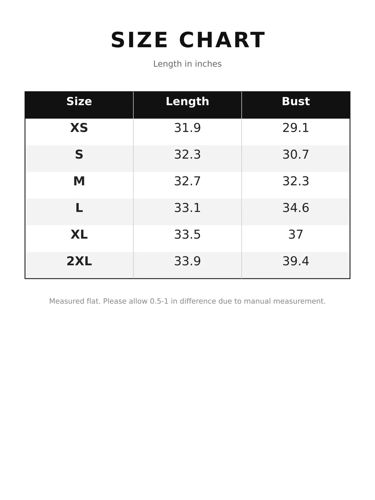 Floral skeleton dress, size chart