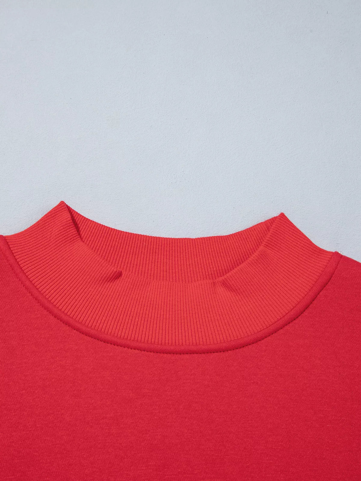 Scarlet gingham sleeve slogan sweatshirt