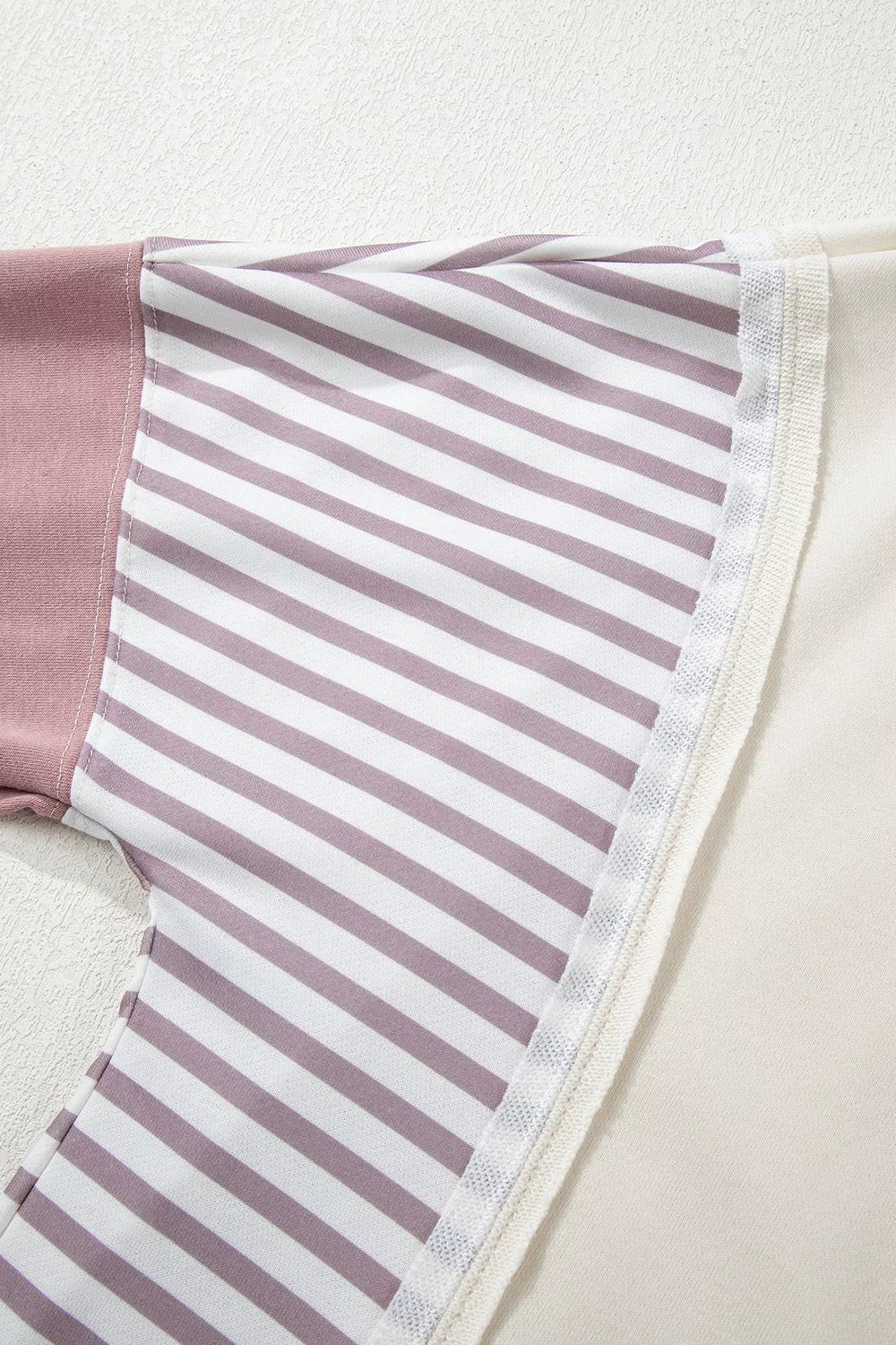 Trendsi Color-Block Striped Crew Neck Sweatshirt -