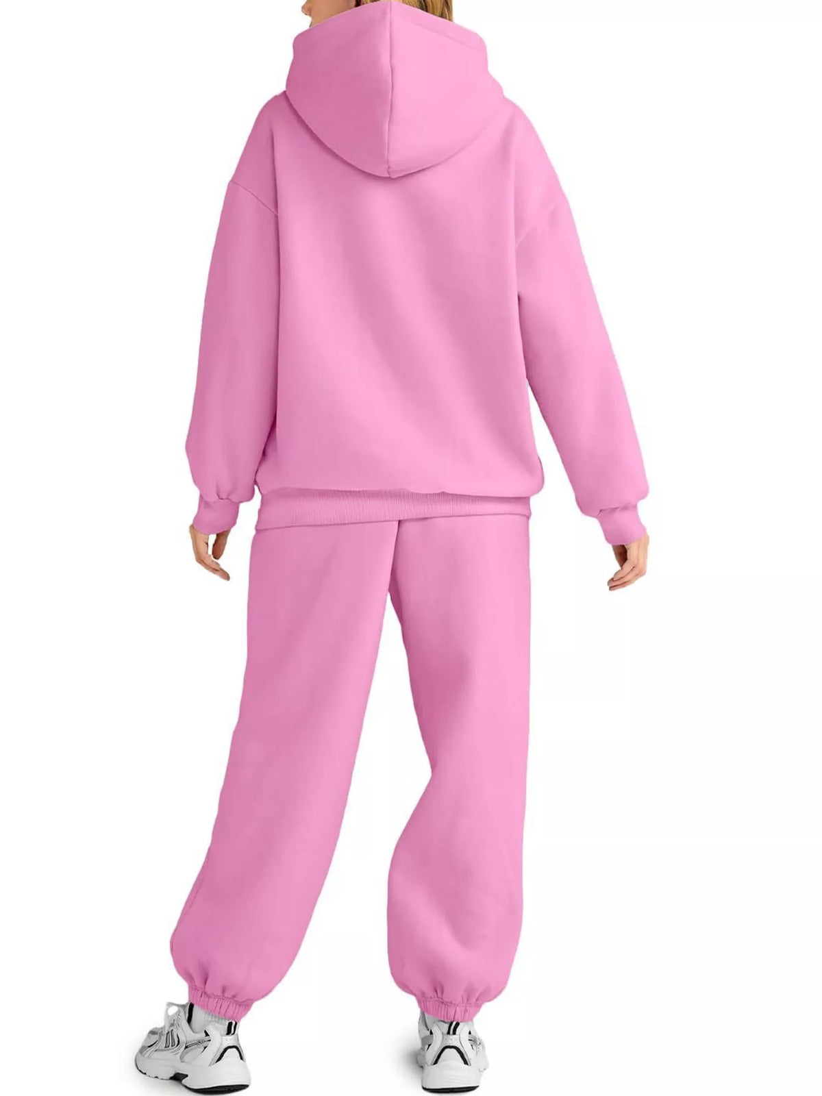 Kangaroo Pocket Hoodie and Joggers Set — back view