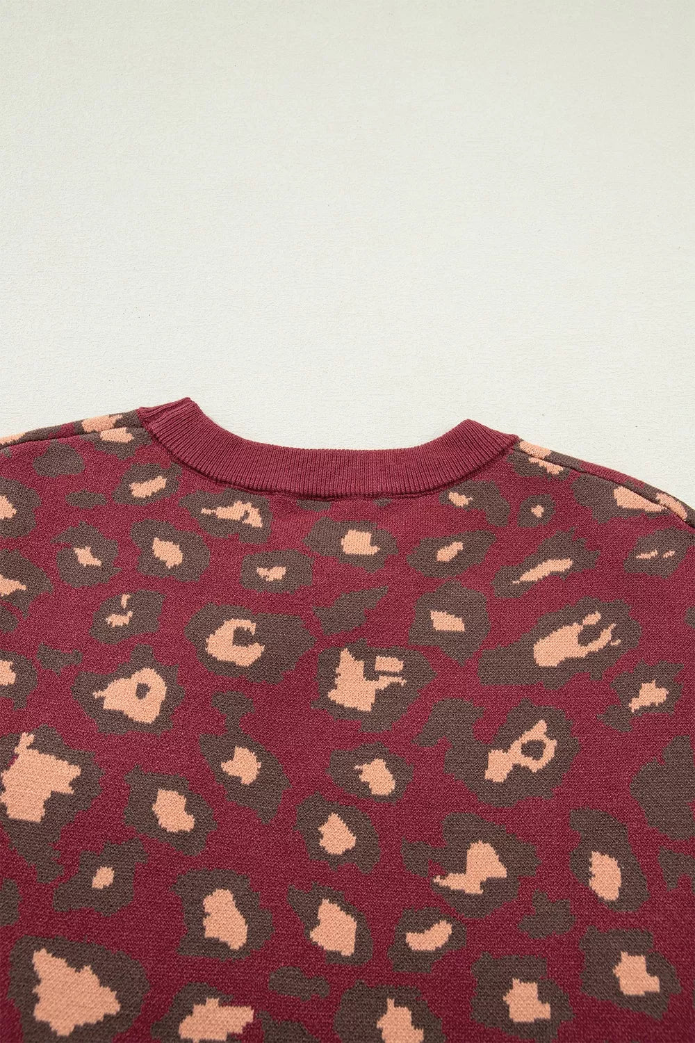 Trendsi Leopard Print Cap Sleeve Knit Top -