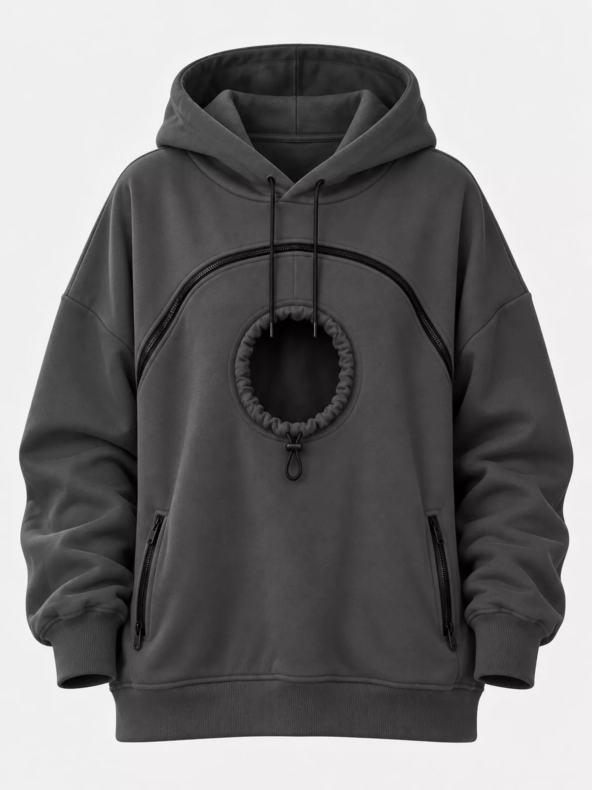 Dark Gray kangaroo pet pouch hoodie