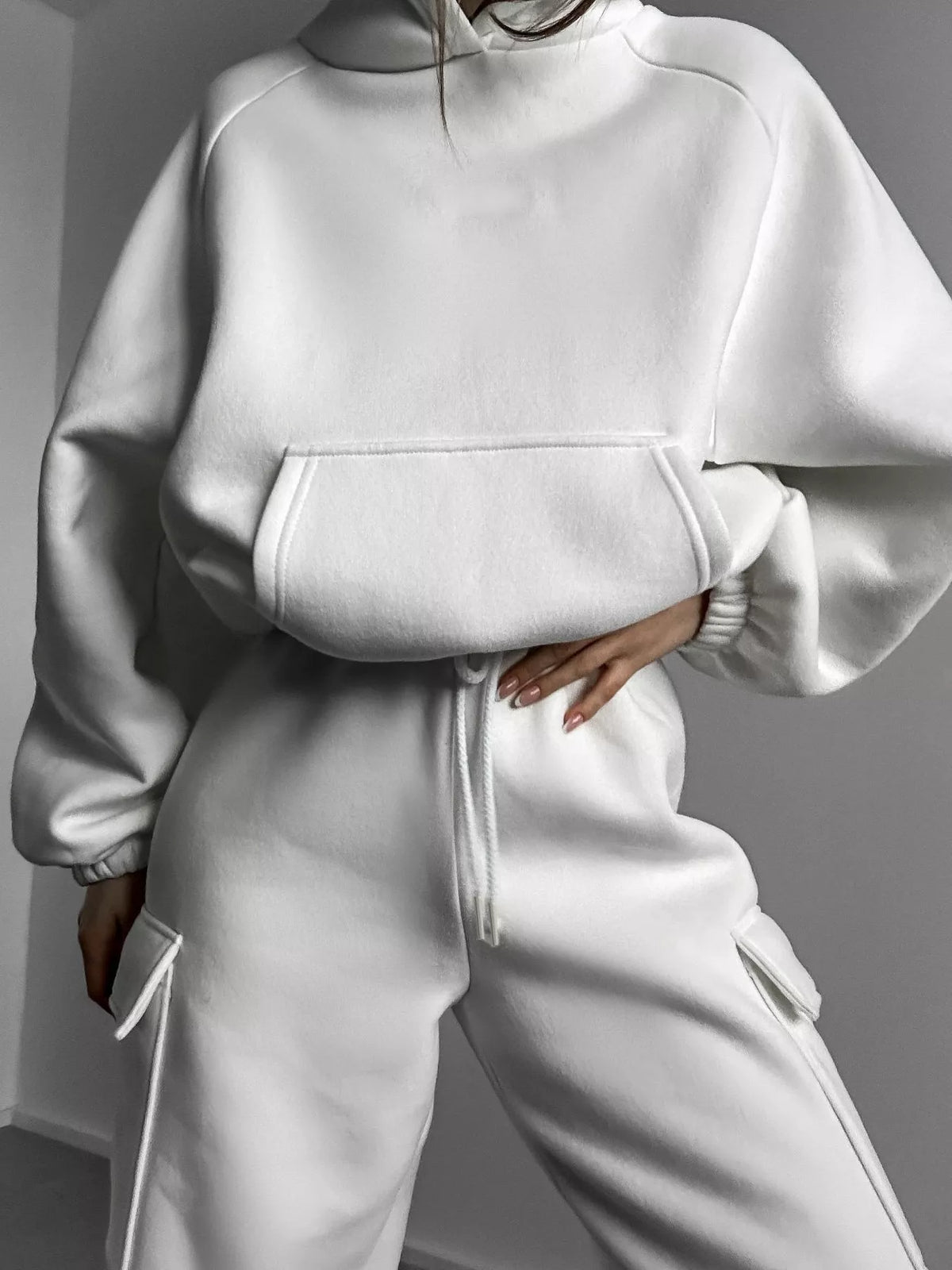 Trendsi Kangaroo Pocket Hoodie and Joggers Set -