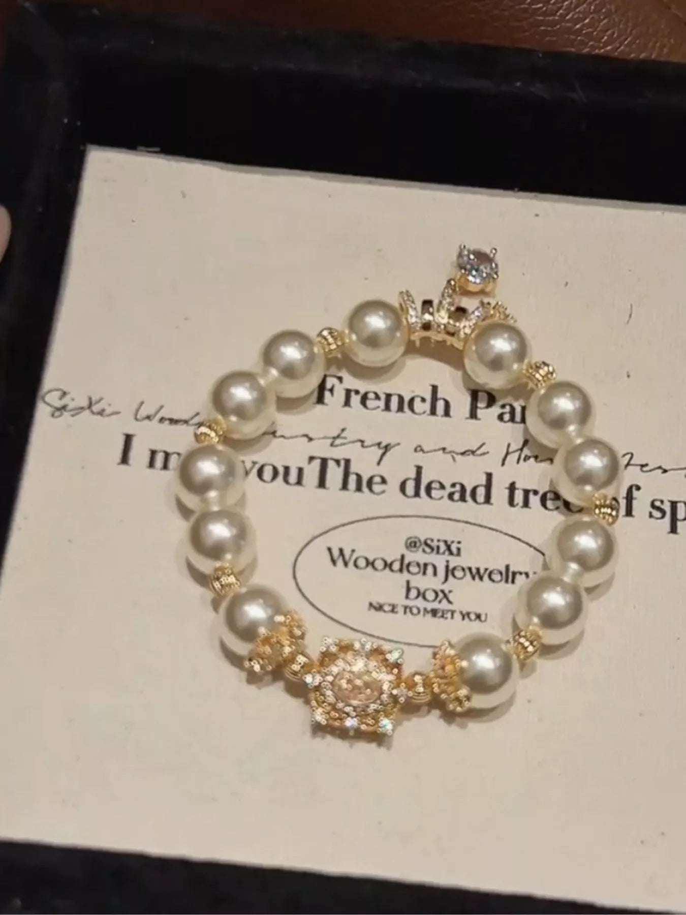 Trendsi 18K Gold-Plated Pearl Bracelet -