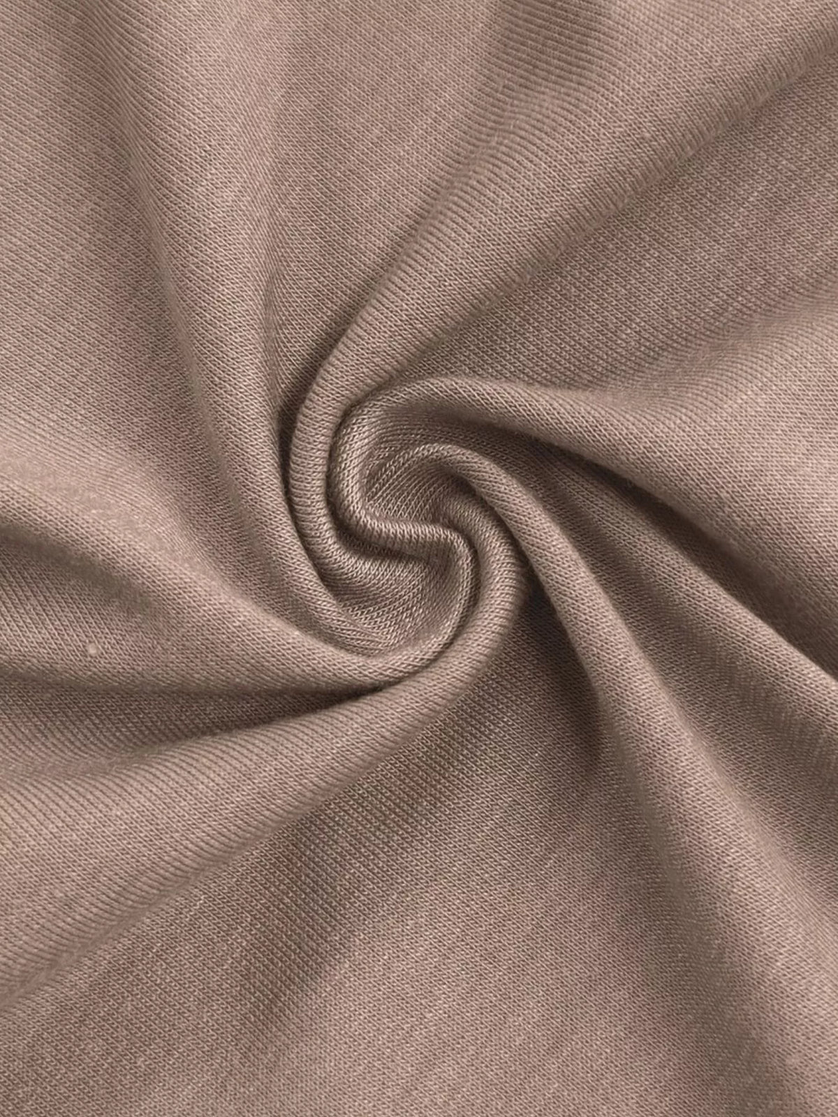 Off-Shoulder Striped Long Sleeve Top and Wide Leg Pants Set, detail view in taupe