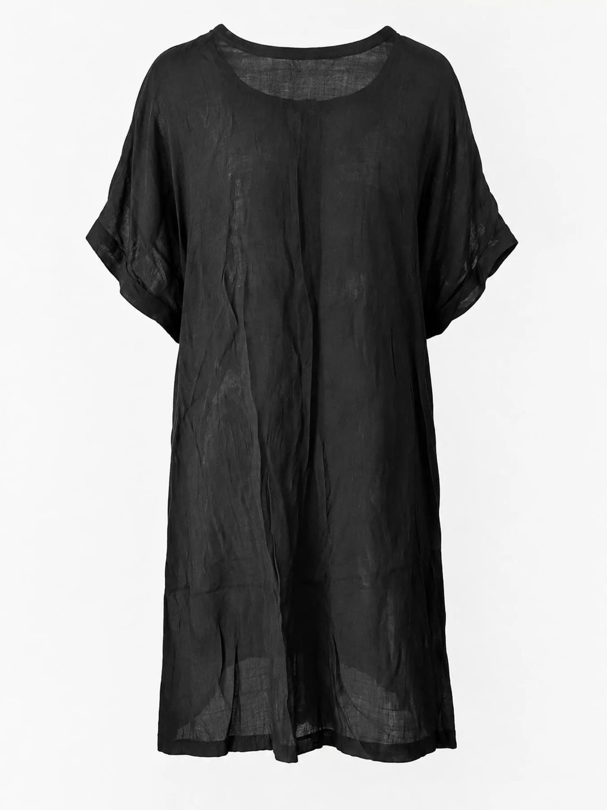 Linen-blend shirt, black back