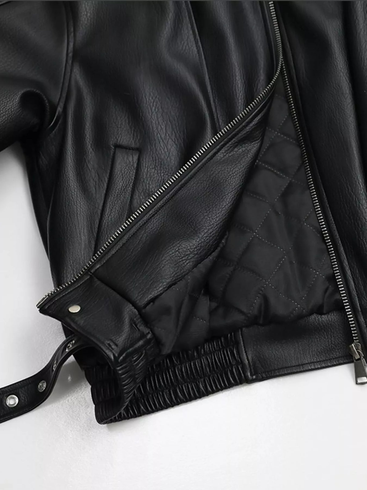 Collared long sleeve jacket, construction and design details