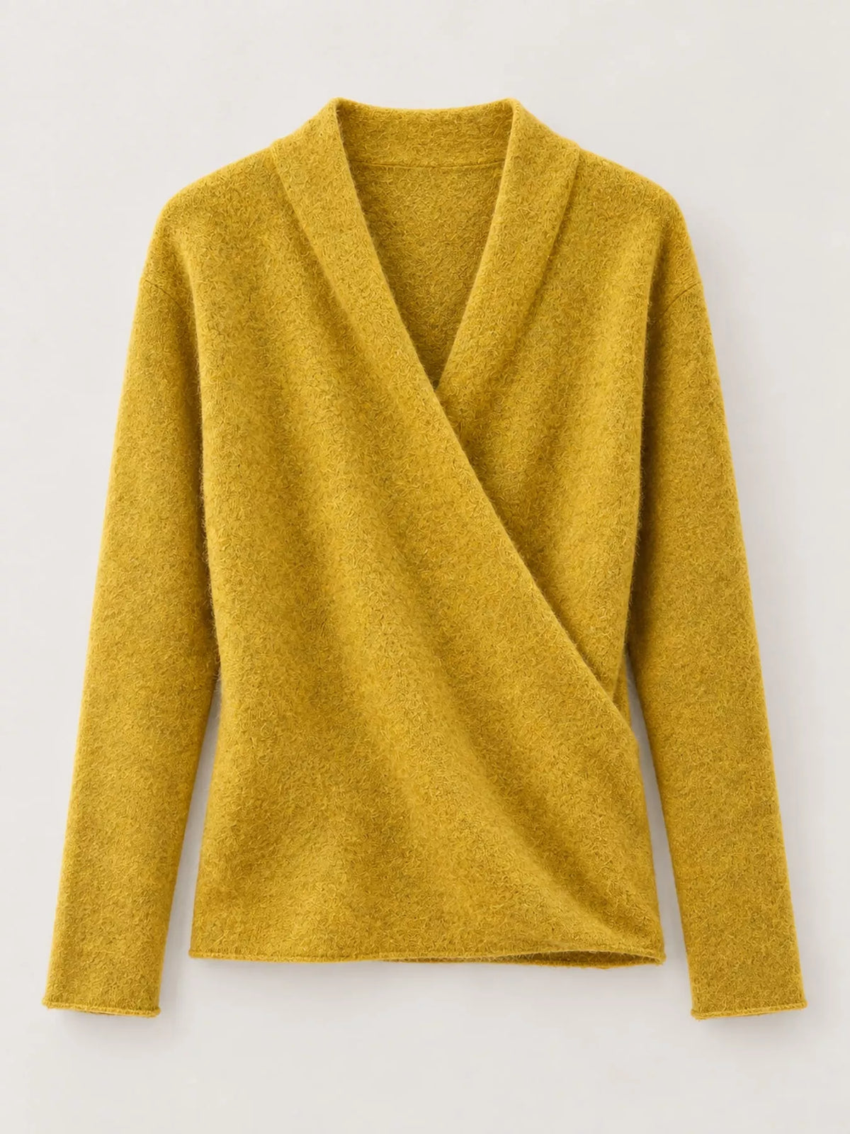 Surplice Long Sleeve Sweater — garment front