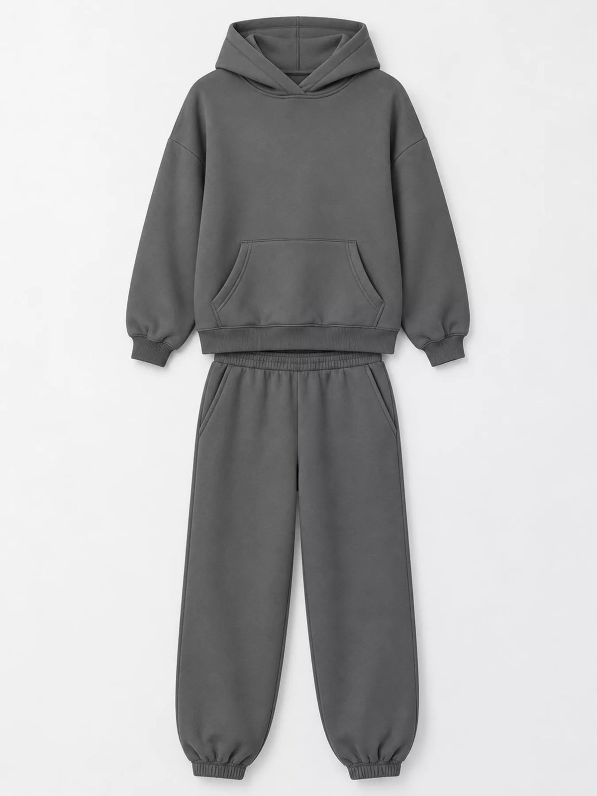 Kangaroo Pocket Hoodie and Joggers Set — garment front