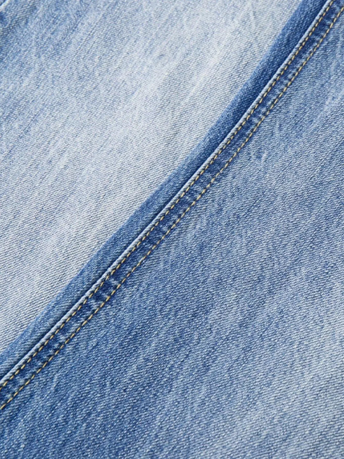 Vintage Wash Cropped Denim Jacket — garment construction details