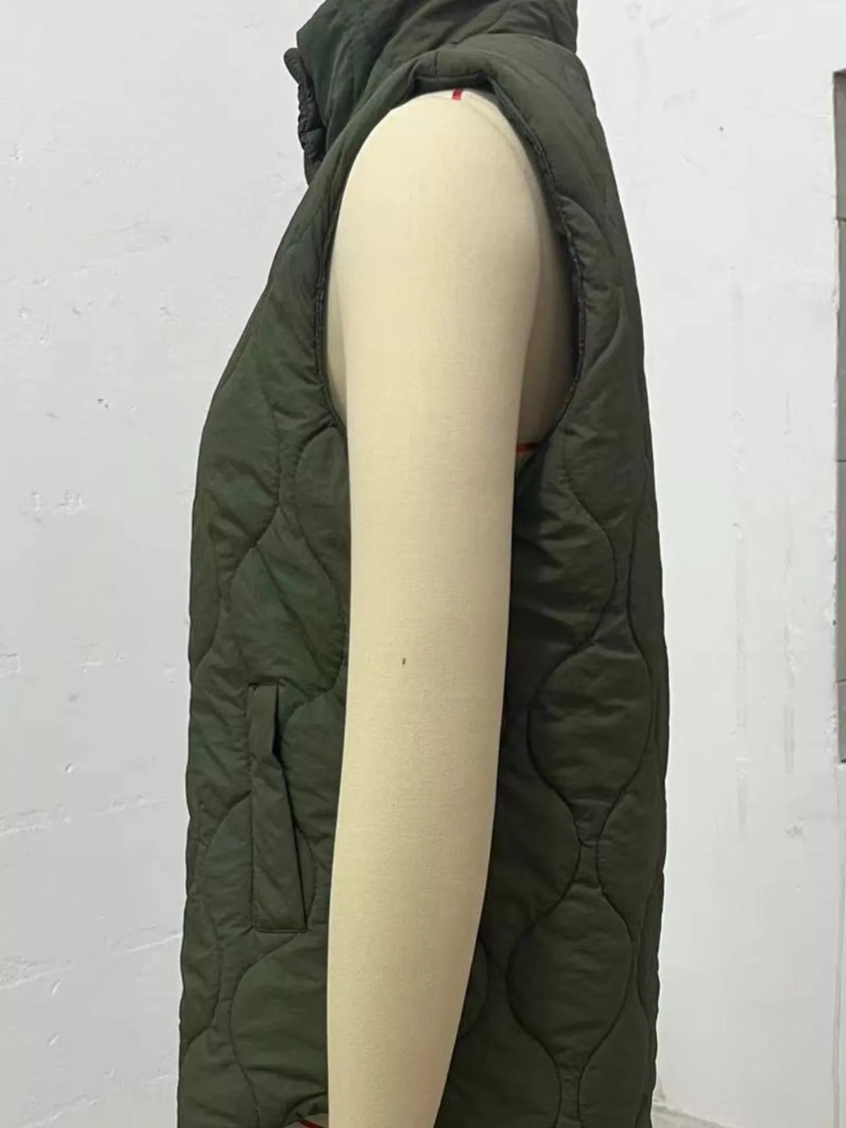 Quilted Snap-Front Vest — side view