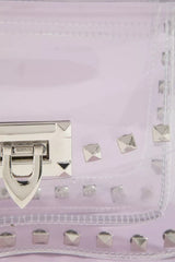 Trendsi Fame Clear Studded Crossbody Stadium Bag With Chain Strap -