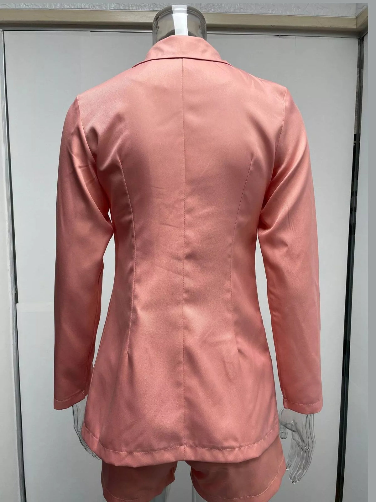 Collared long sleeve outfit set, back view