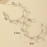 Trendsi Butterfly Vine Hoop Earrings -