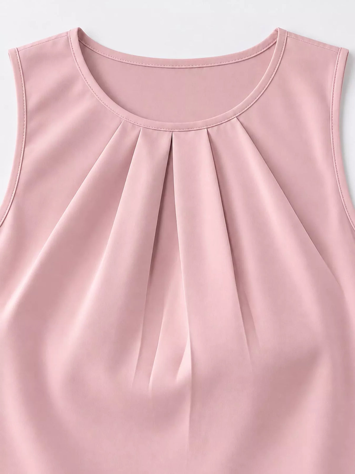Sleeveless Pleated Blouse — construction details