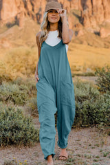 Trendsi Double Take Full Size V-Neck Sleeveless Jumpsuit with Pockets -