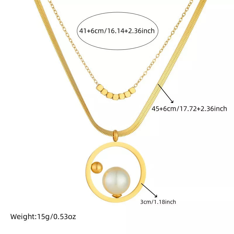 Synthetic Pearl Jewelry Set, size and measurement chart