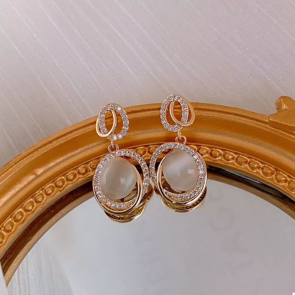 Trendsi 18K Gold-Plated Dangle Earrings -