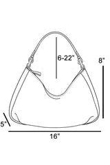 Trendsi Fame Faux Leather Buckle Strap Detail Tote Bag -