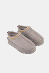 Trendsi Weeboo Platform Embroidered Trim Slip-On Boots -