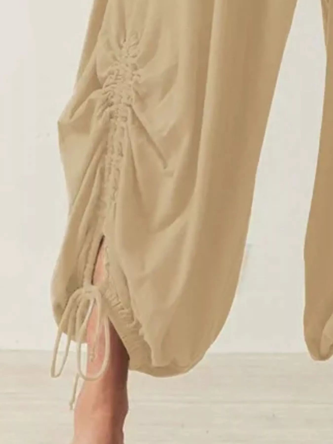 Trendsi Ruched Drawstring Harem Pants -