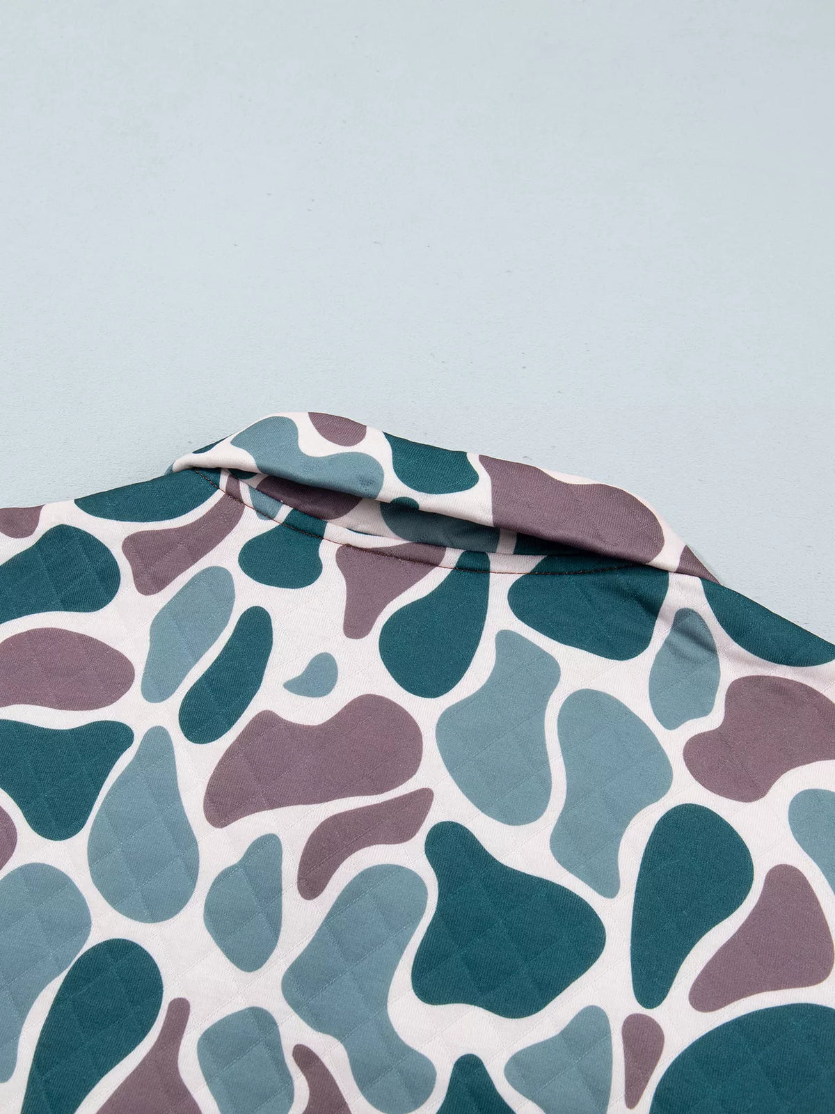 Quarter Snap Camouflage Sweatshirt — construction details