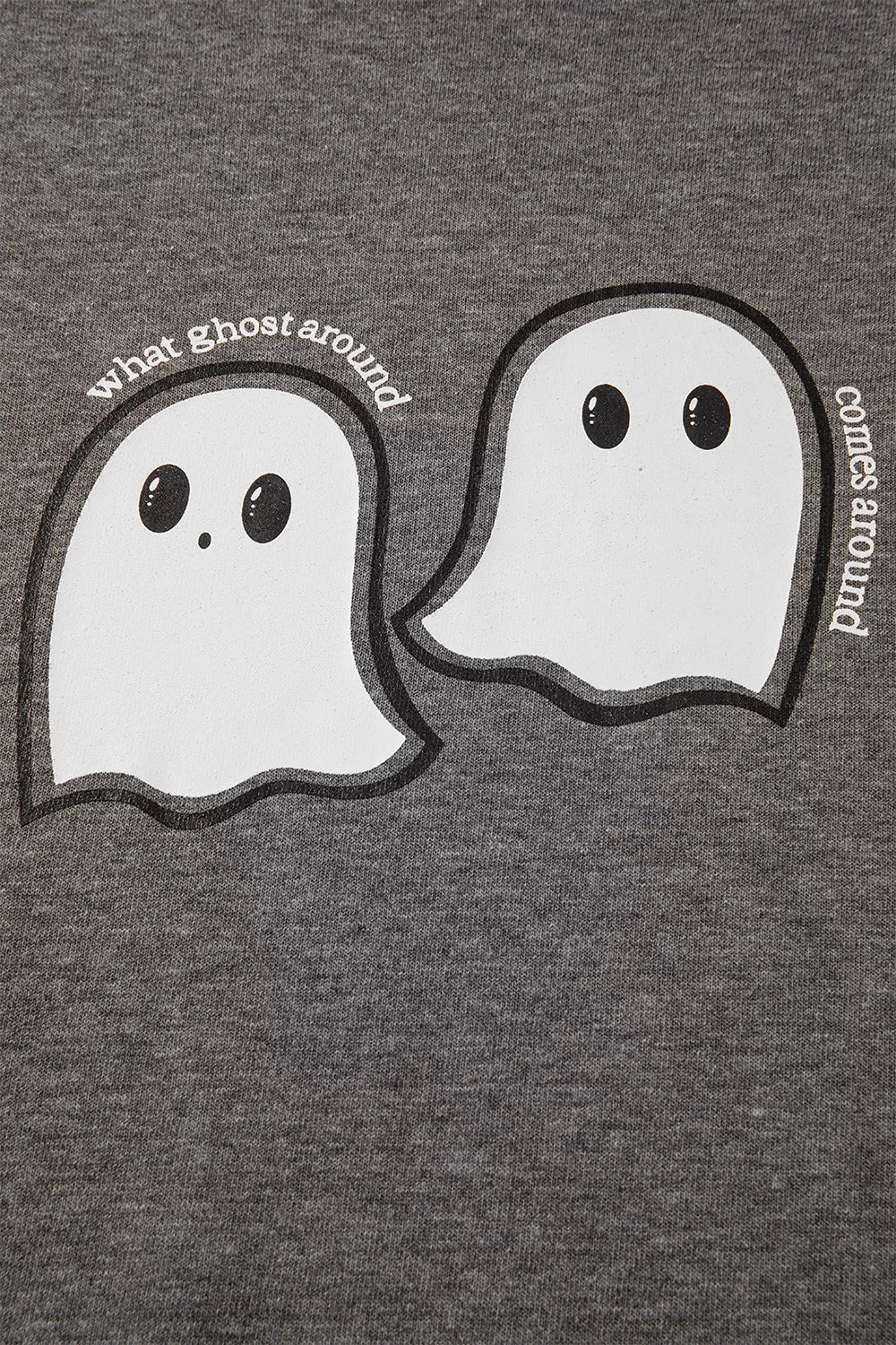 Trendsi Halloween Ghost Print Mineral Wash Oversize Hoodie -