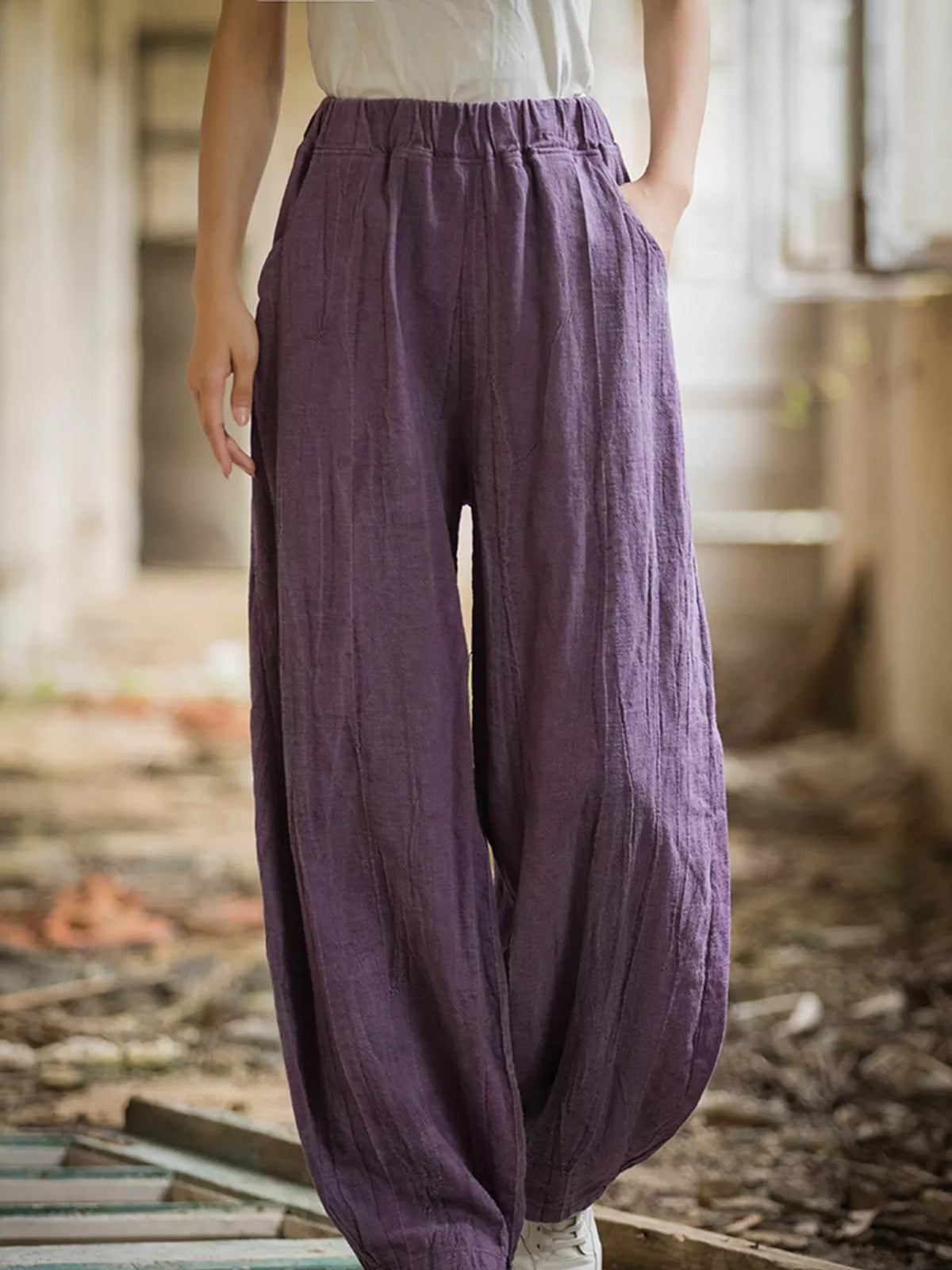 pants, front view on model