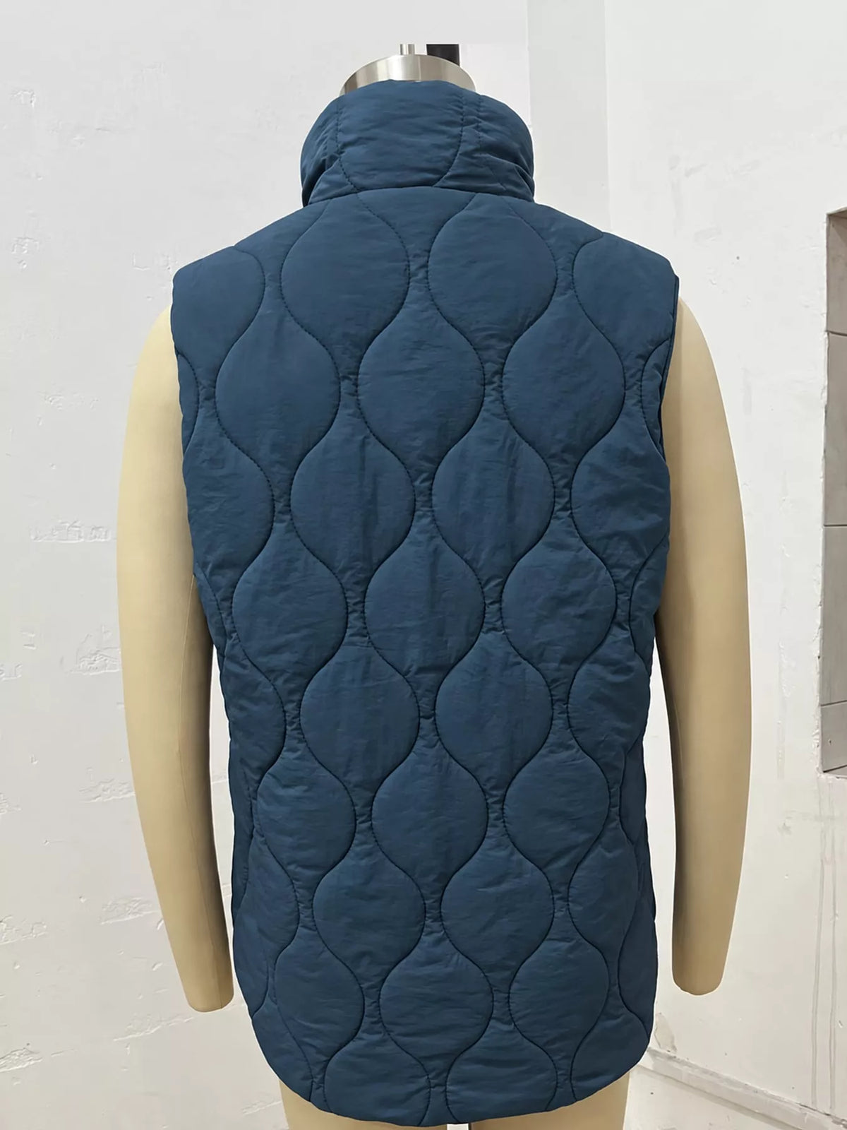 Quilted Snap-Front Vest — back view
