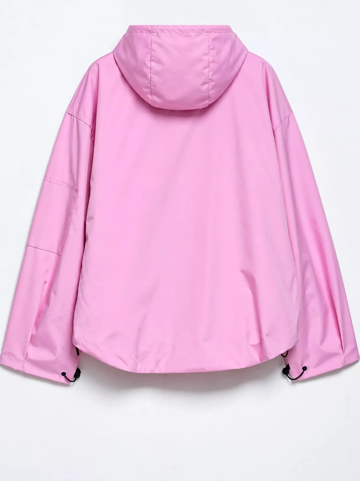 Half-Zip Hooded Anorak Jacket — back view