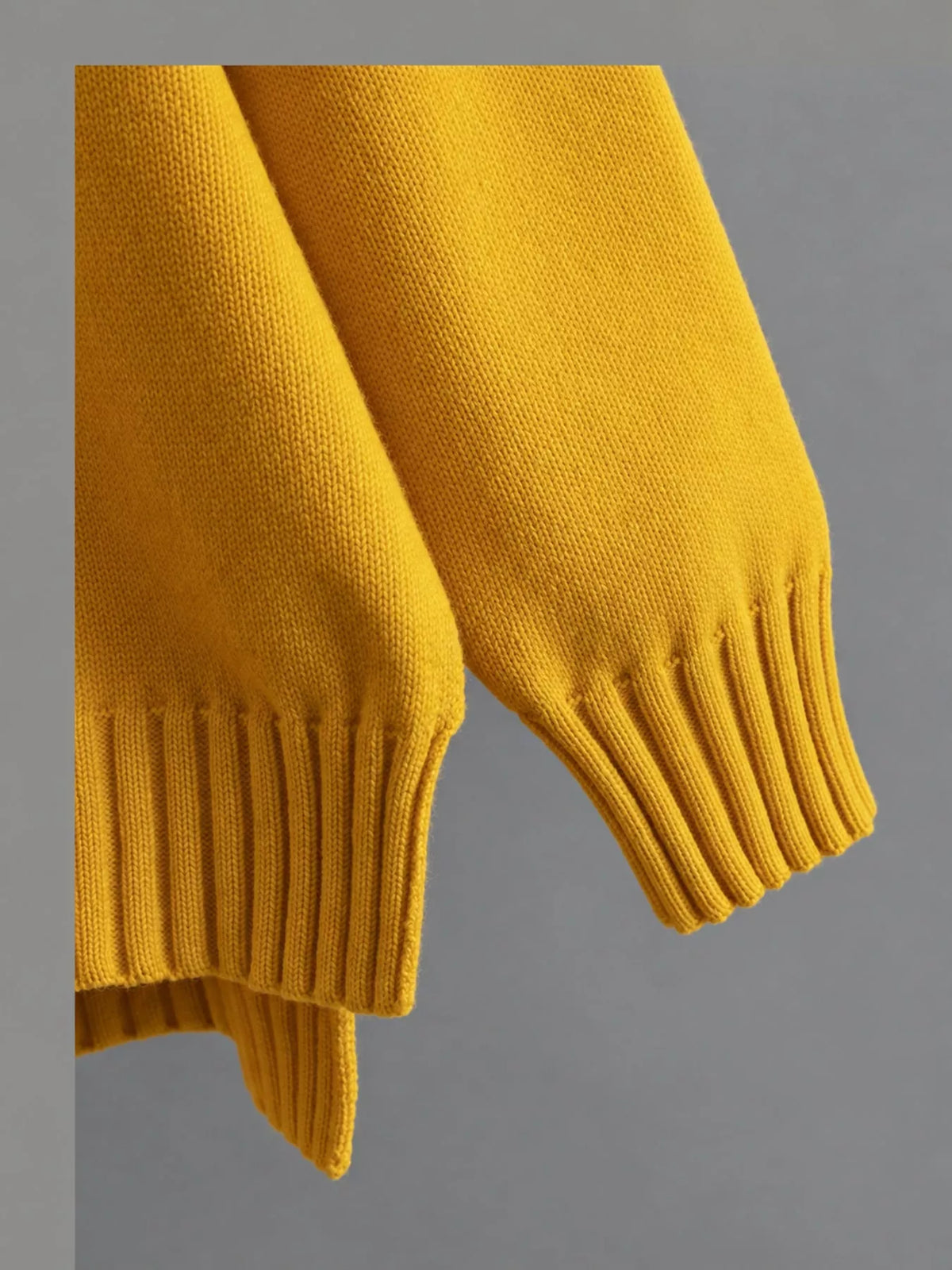Mock Neck Sweater and Wide-Leg Pants Knit Set — construction details