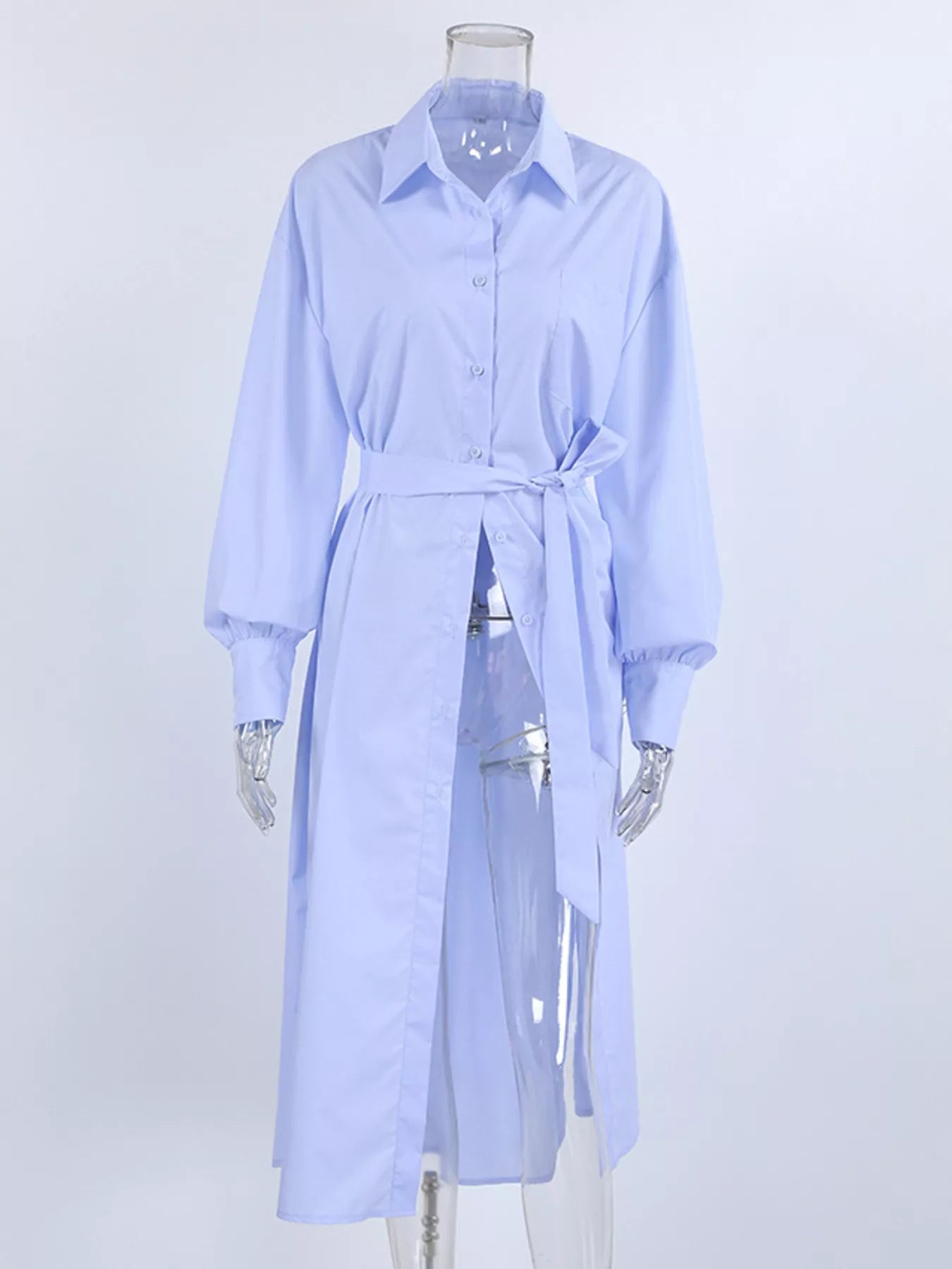 Trendsi Longline Button-Down Shirt -