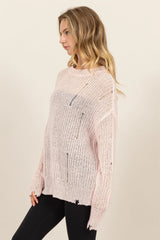 Trendsi HYFVE Distressed Long Sleeve Knit Top - Shirts