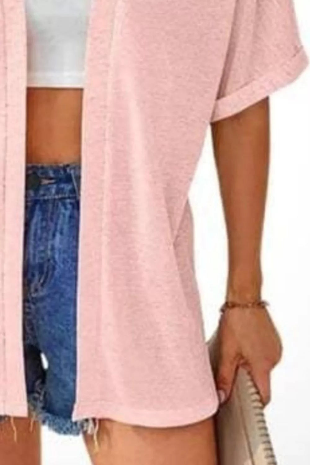 Trendsi Side Sit Open Front Cardigan -