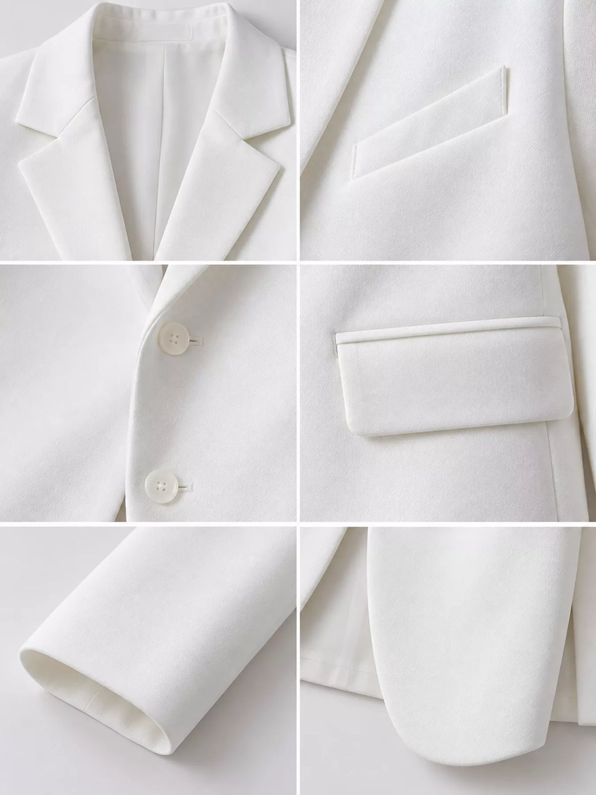 Collared long sleeve blazer, construction and design details