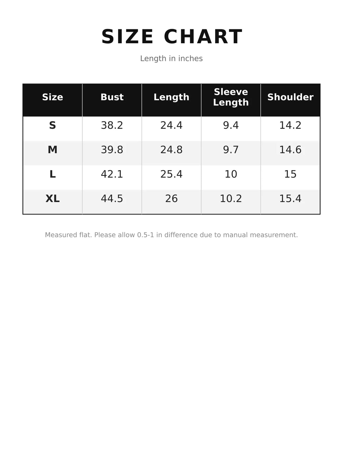 Size chart for swiss dot v-neck blouse with lace trim