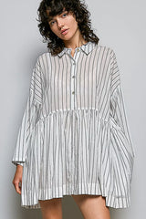 Trendsi POL Striped Relaxed Fit Shirt Dress -