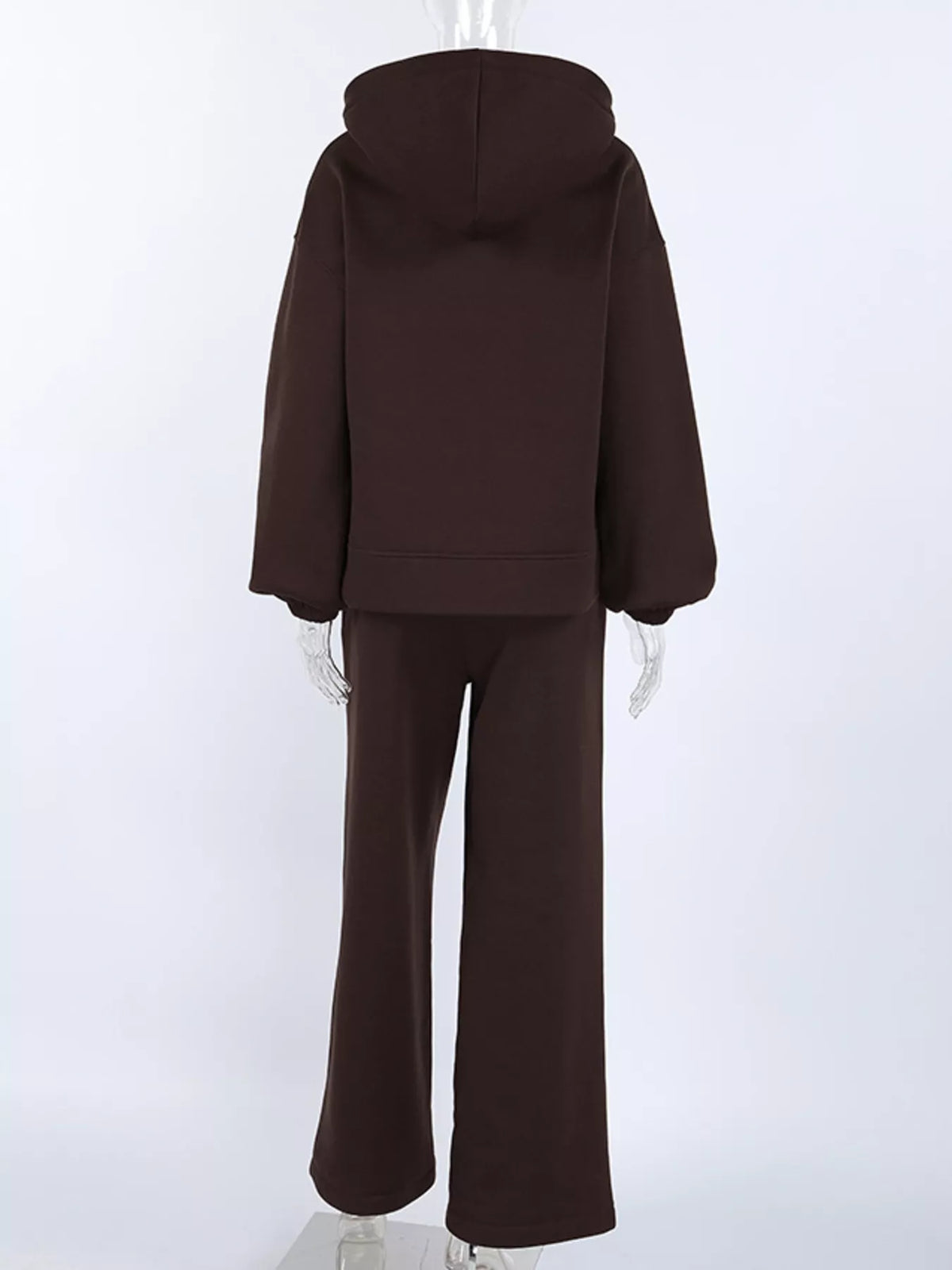Trendsi Zip-Up Hoodie and Wide-Leg Sweatpants Set -