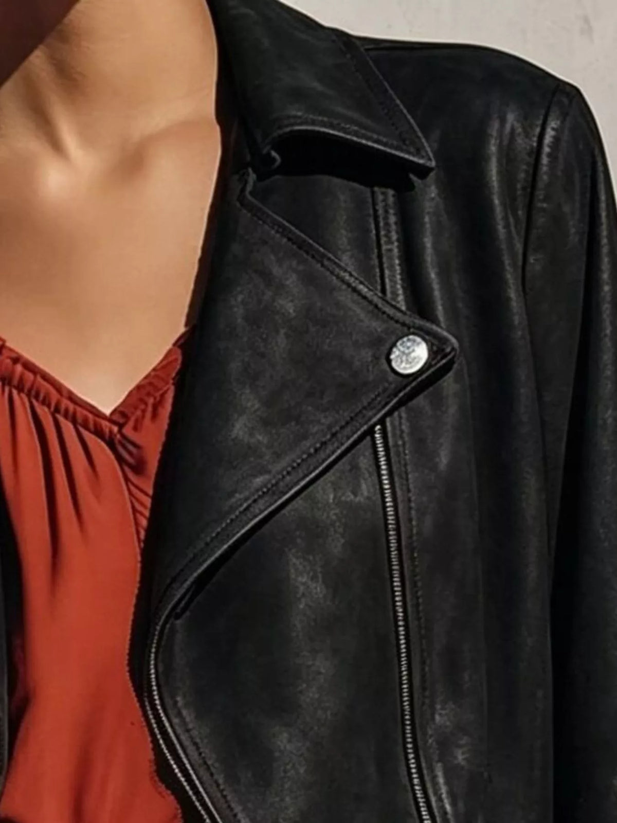 Fringe hem zip up jacket