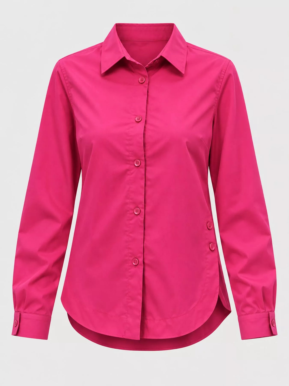 Button-Up Long Sleeve Shirt — garment front