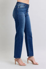 Trendsi Judy Blue Full Size Side Seam Detail Straight Jeans with Pockets -
