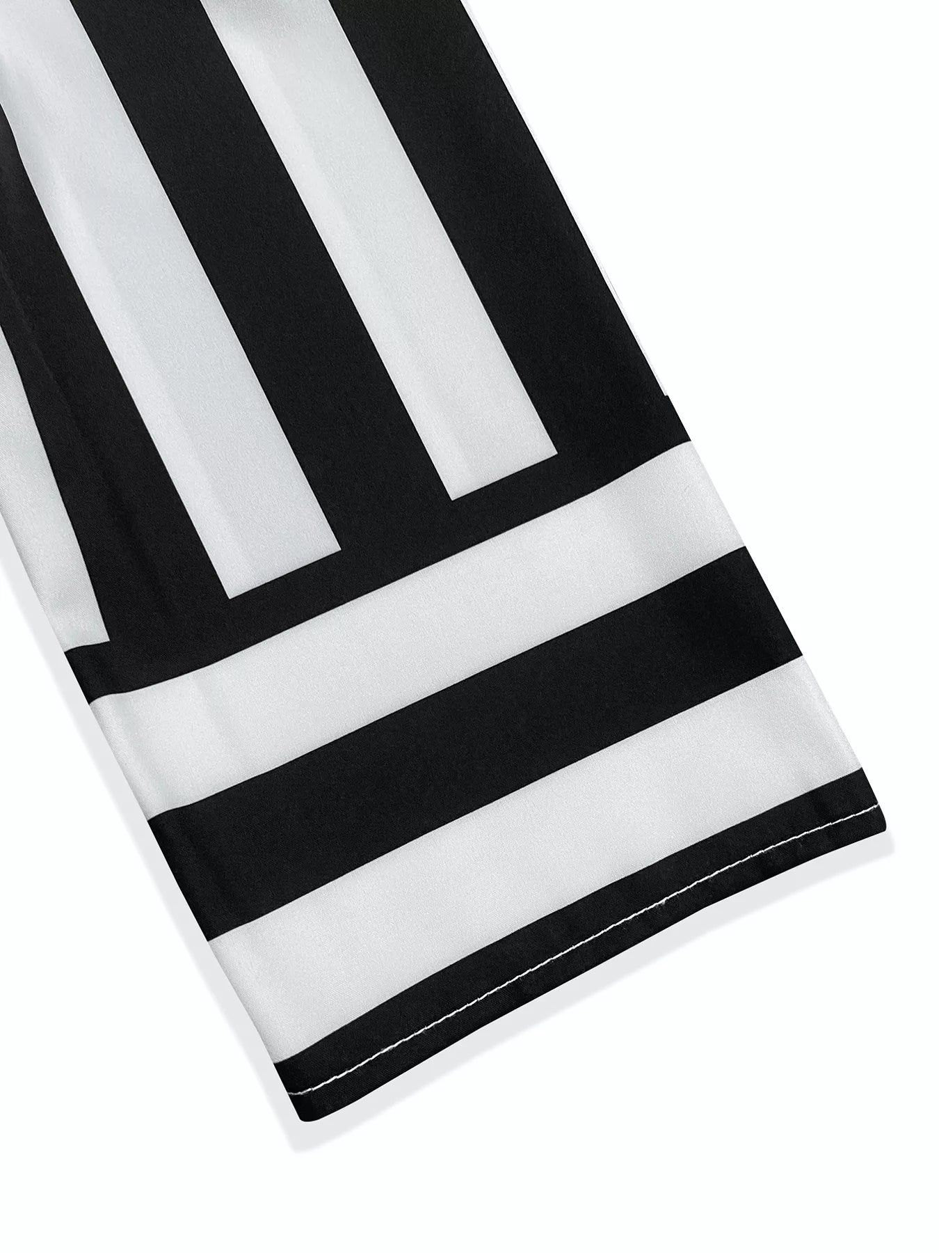 Trendsi Striped Notched Casual Mini Dress -