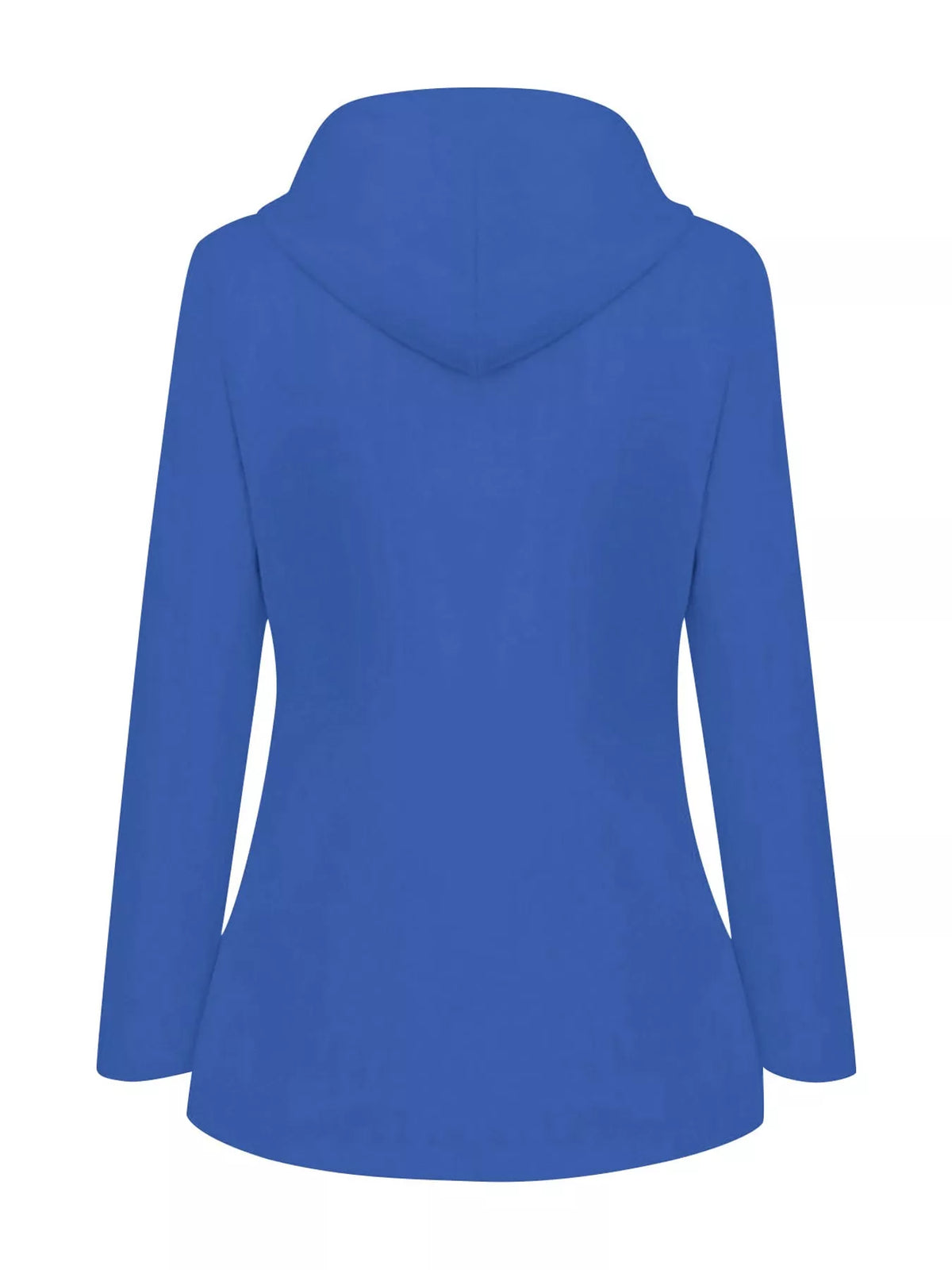 Royal Blue drawstring hooded jacket, back view