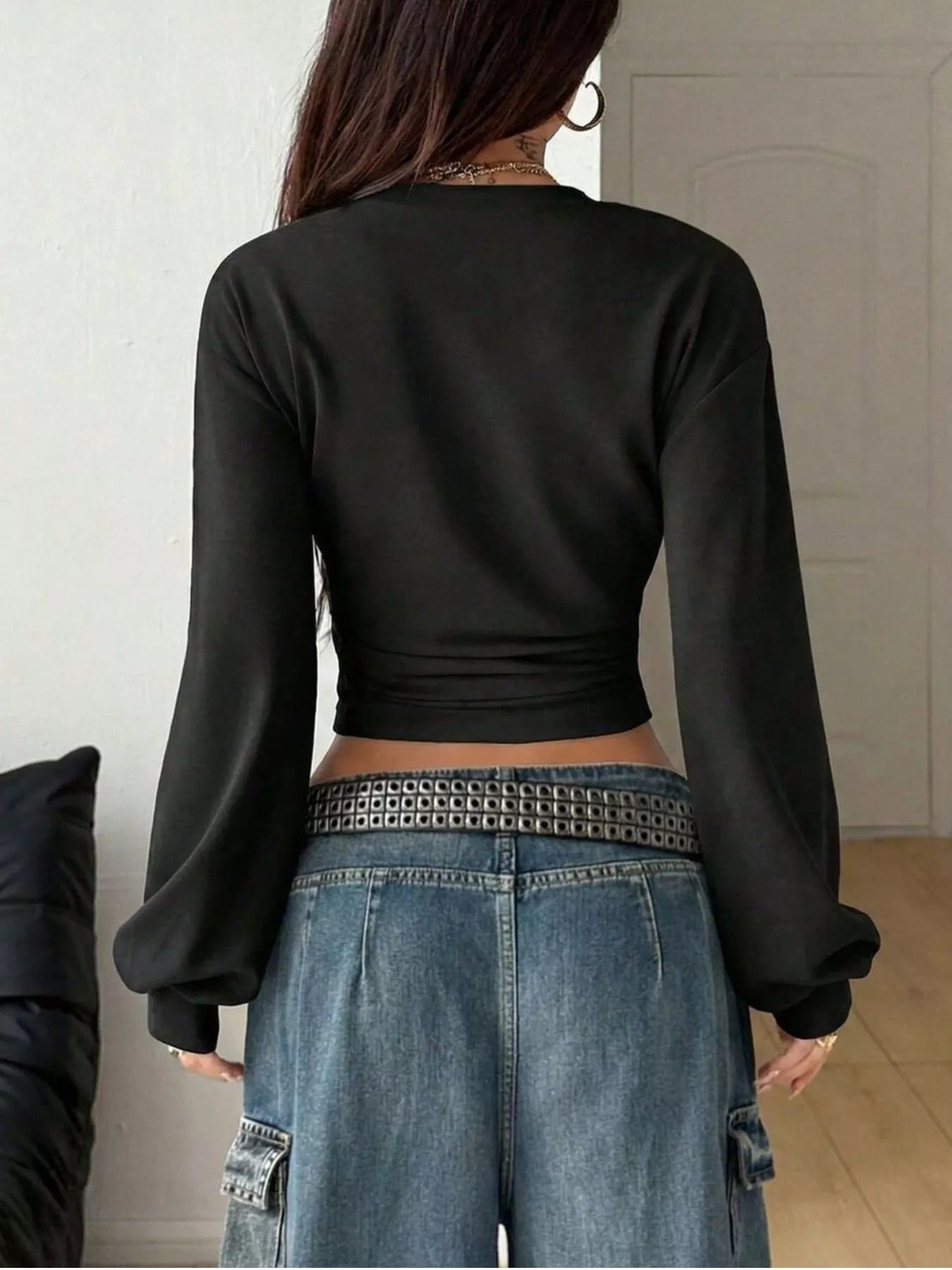 Trendsi Long Sleeve Cropped T-Shirt -
