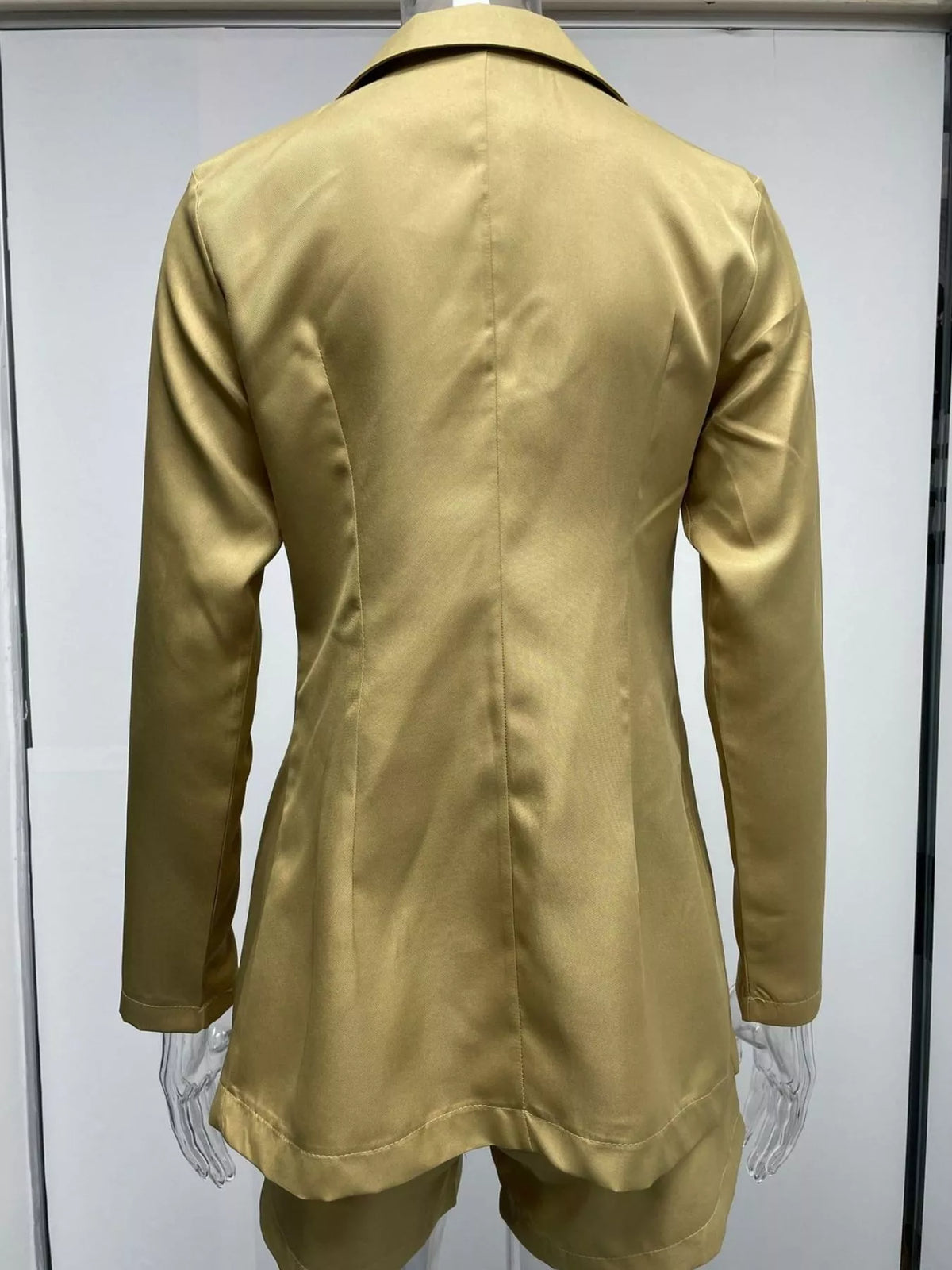 Collared long sleeve outfit set, back view