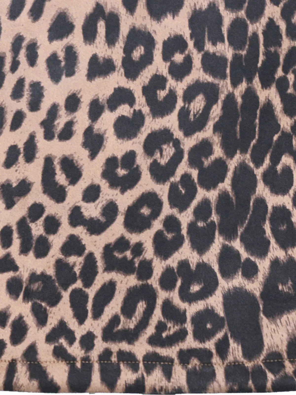 Zip-up mini skirt, light leopard-print fabric