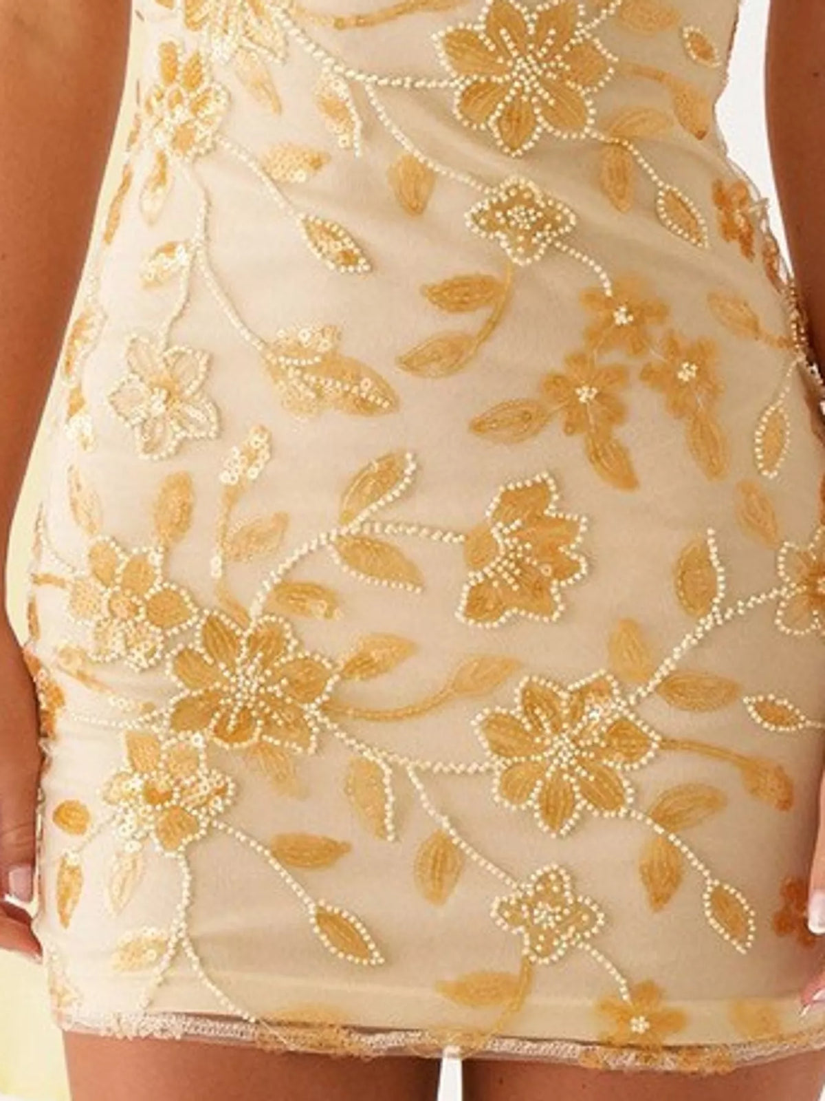 strapless mini dress, construction and design details