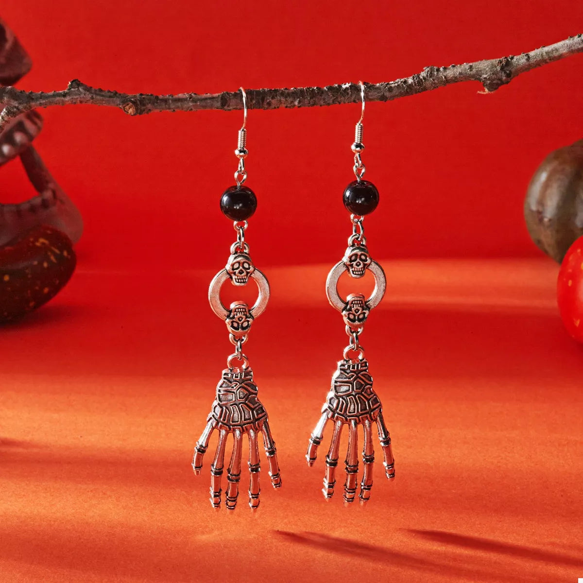 Trendsi Halloween Skeleton Hand Drop Earrings -