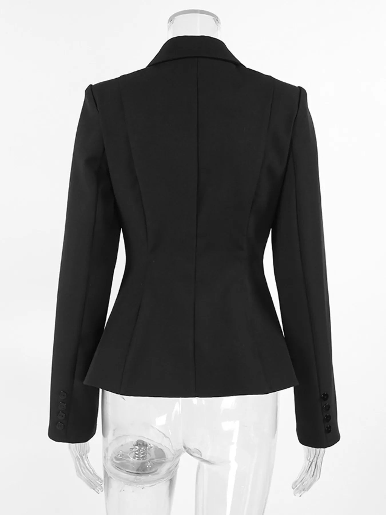 Trendsi Lapel Collar Button Up Blazer -