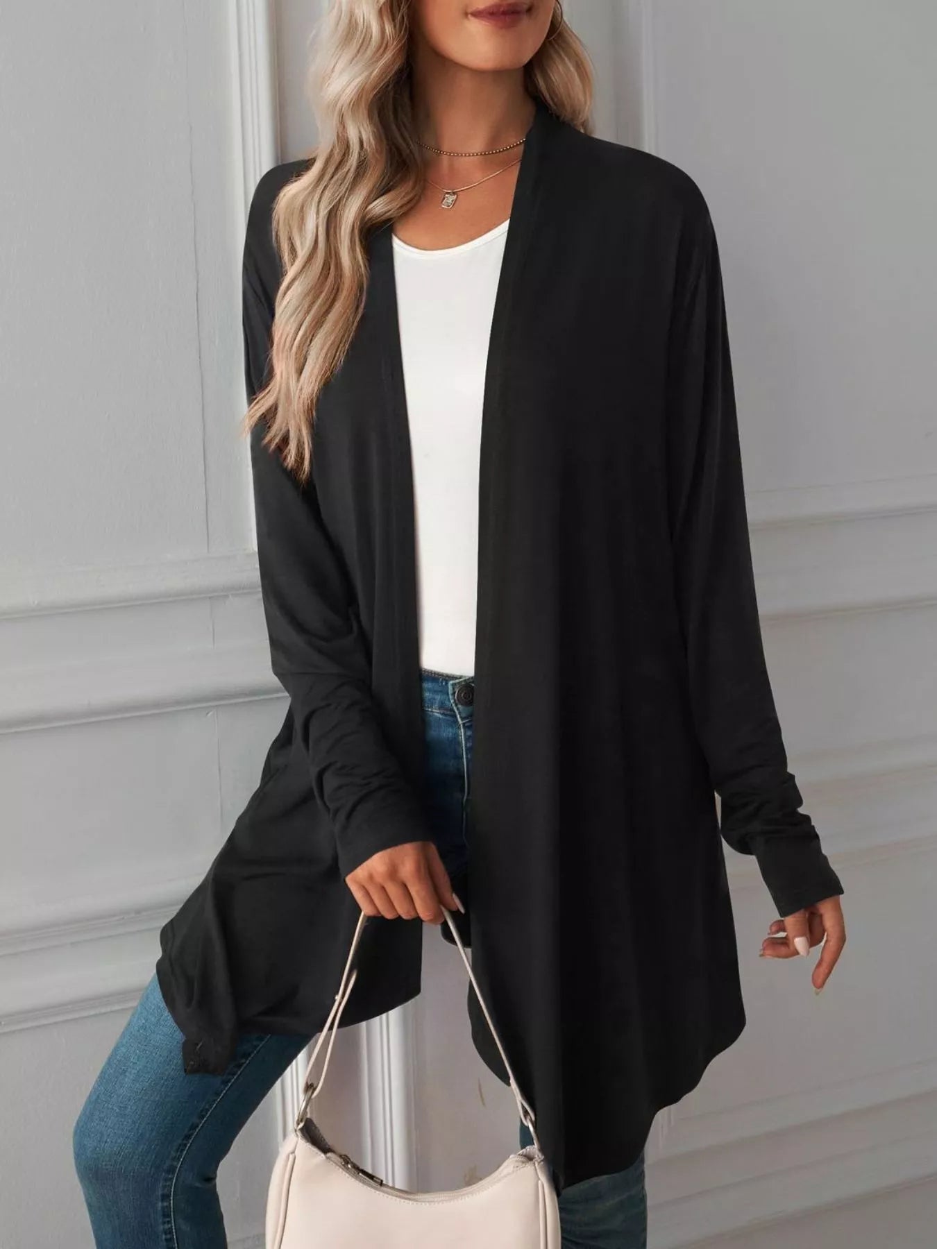 Trendsi Lightweight Open Front Cardigan -